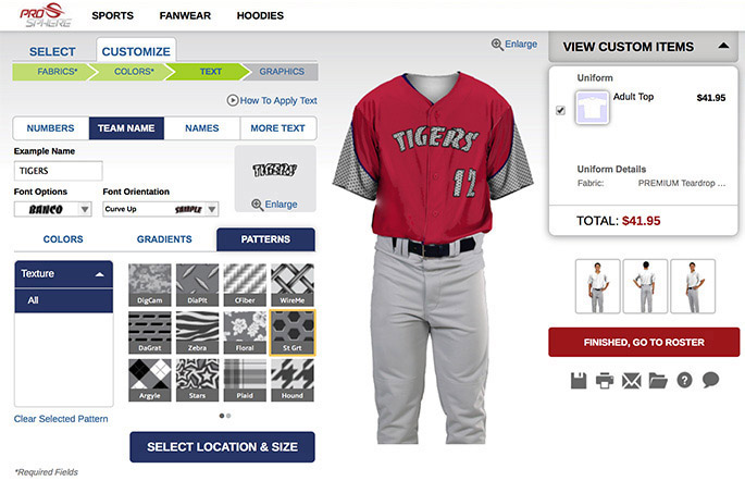 Apply names on uniform